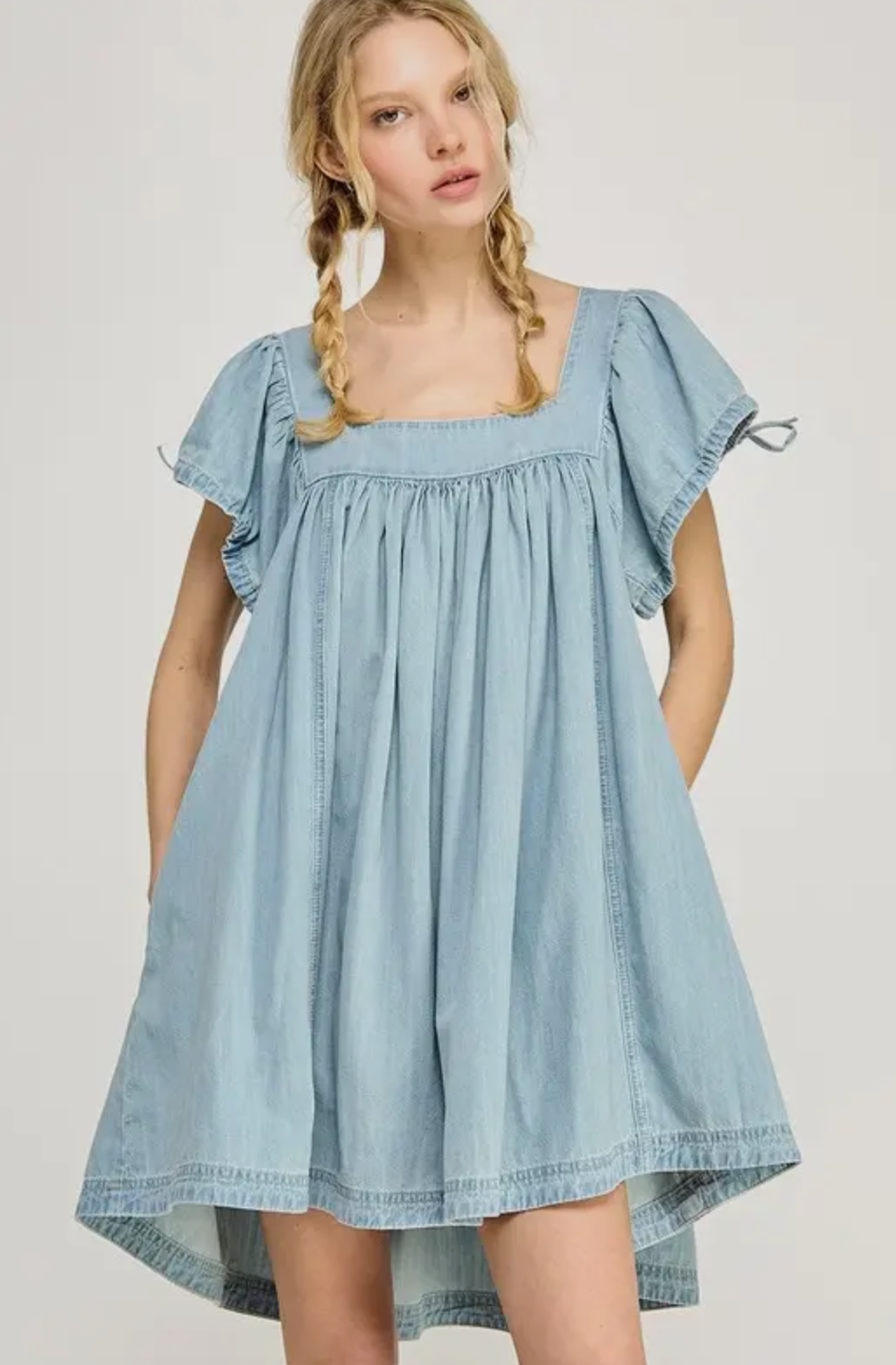 Stevie Denim Babydoll Dress