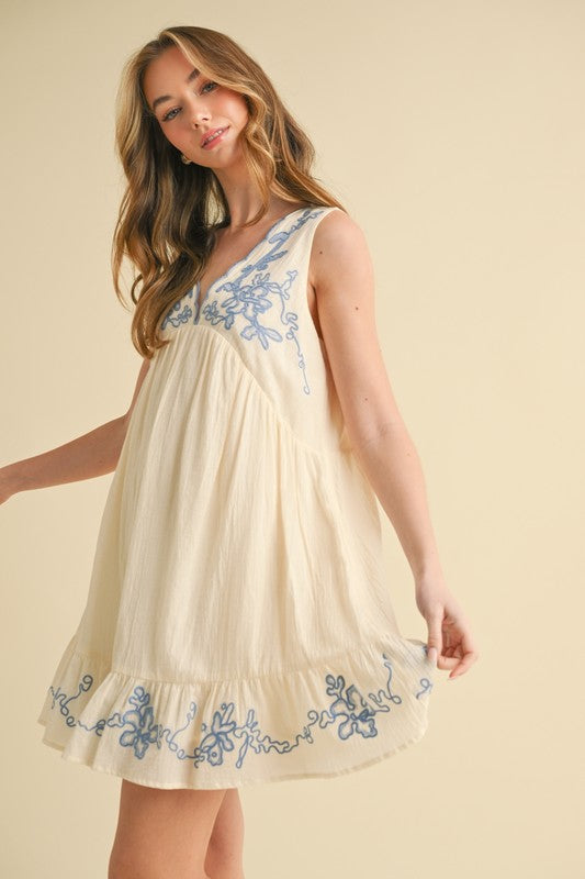 Clara Embroidered Dress