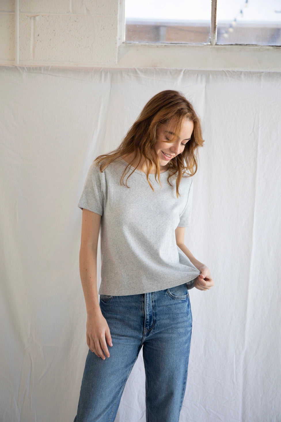 Jade Pointelle Top - LAST ONE