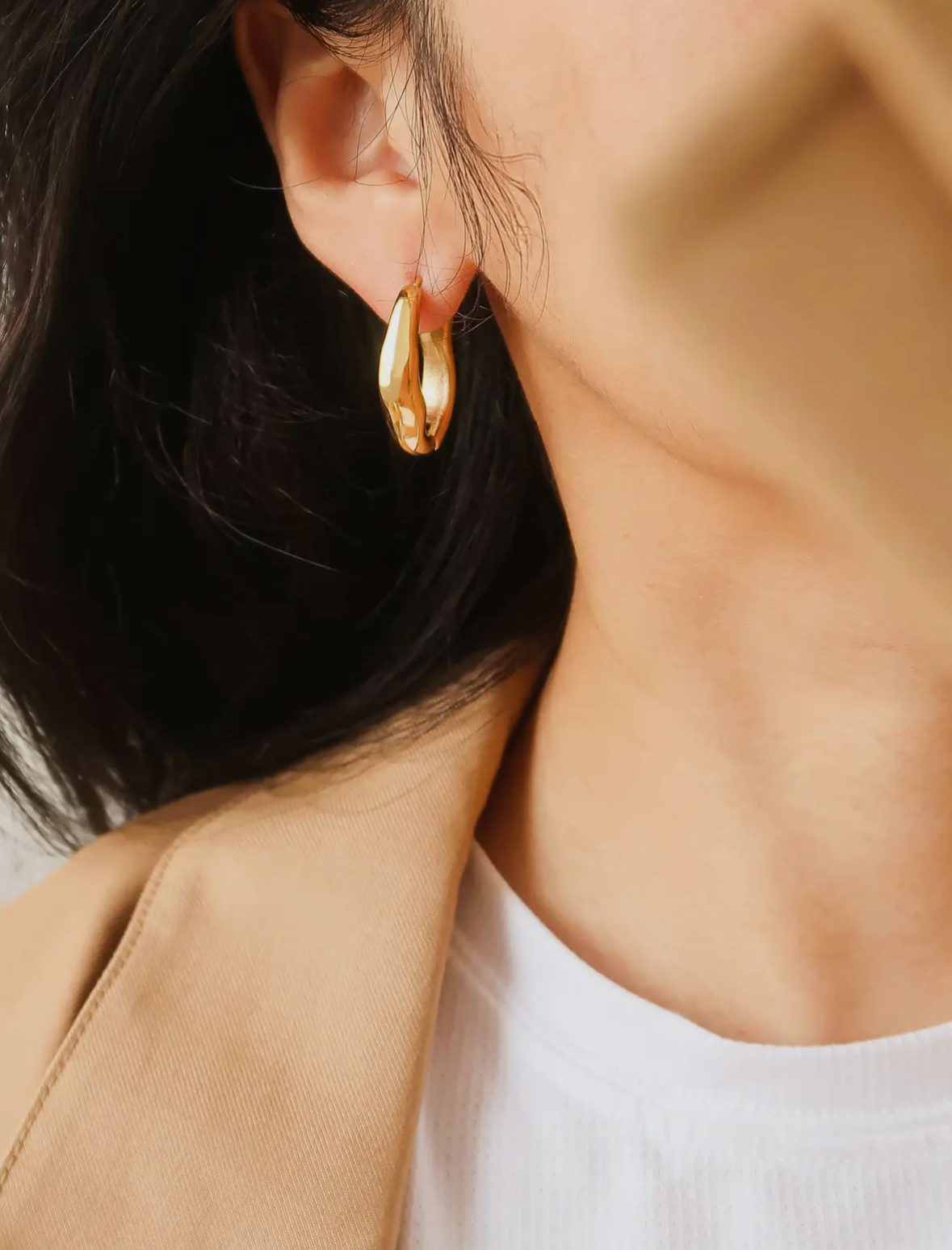 Wavy Hoop Earrings