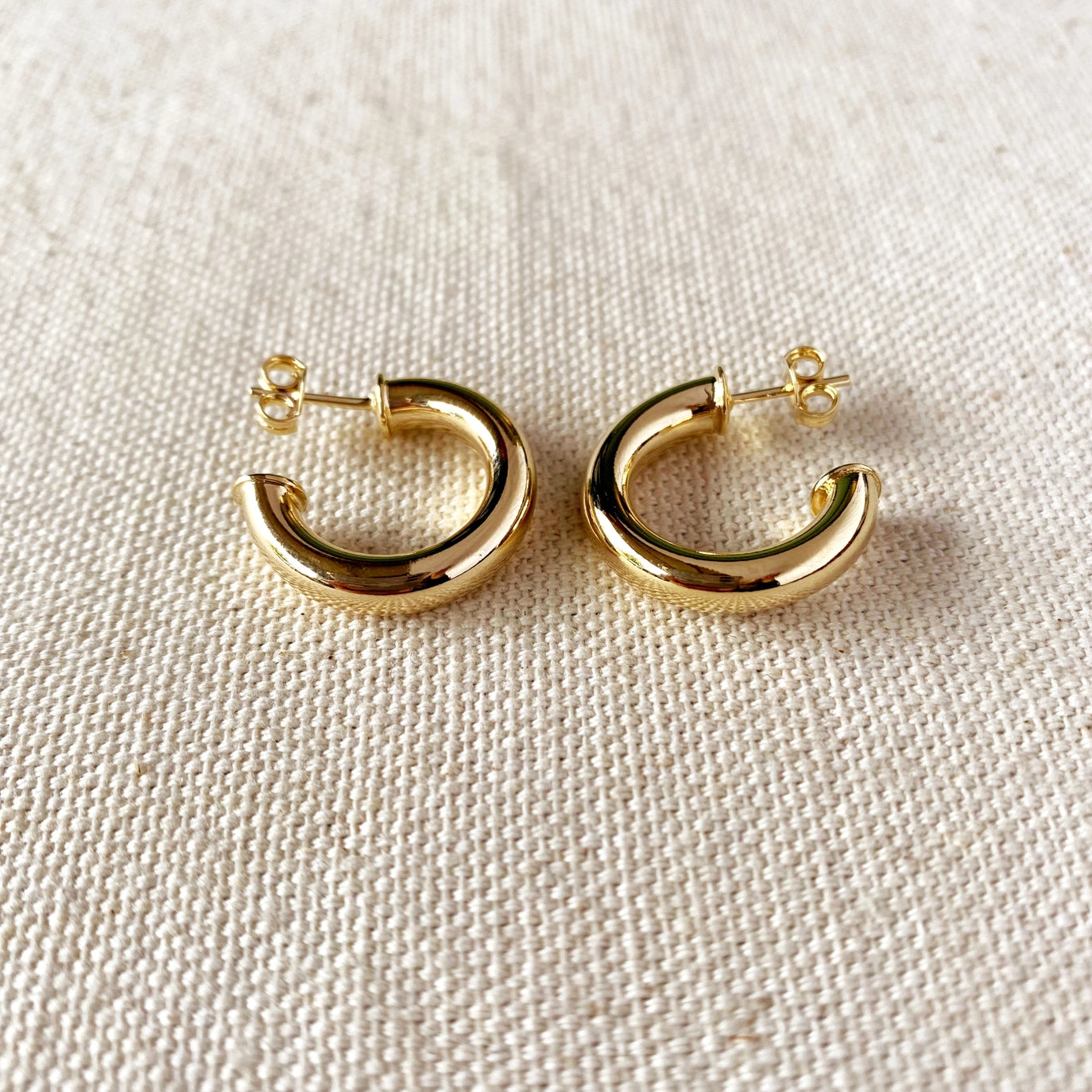 Chunky Gold Hoop Earrings