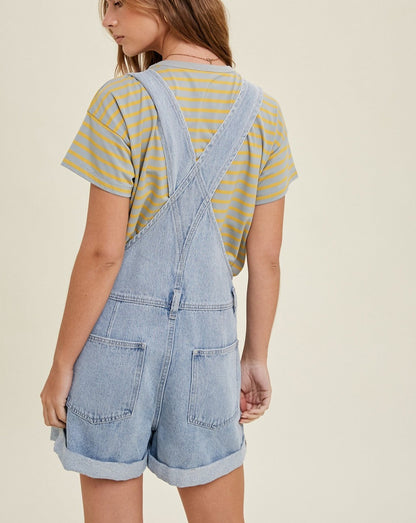 Cuffed Denim Shortall