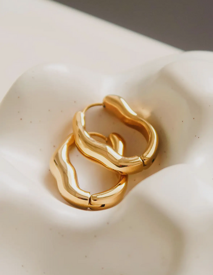 Wavy Hoop Earrings
