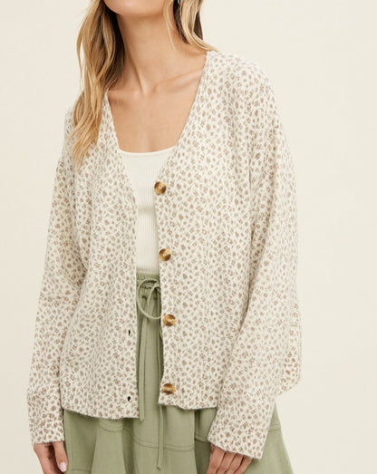 Floral Brushed Cardigan