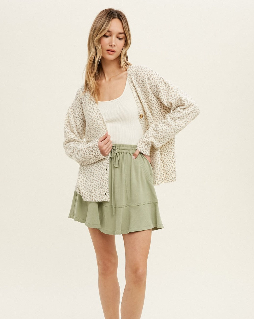 Floral Brushed Cardigan