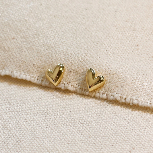 The Heart Stud Earrings are a lovely addition to your jewelry collection. Add a romantic touch to a special occasion, or throw on with your everyday look. 