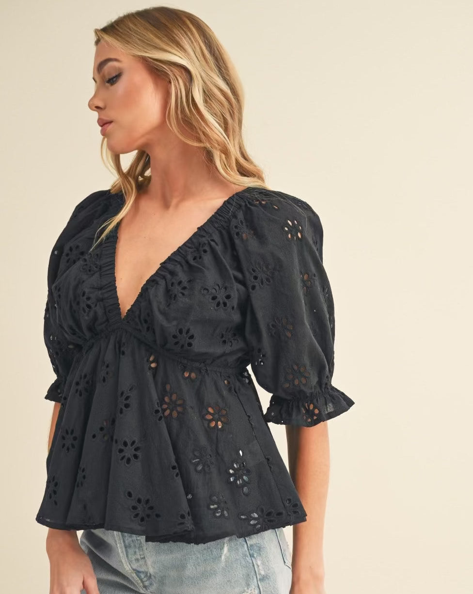 The Sydney Eyelet Lace Top