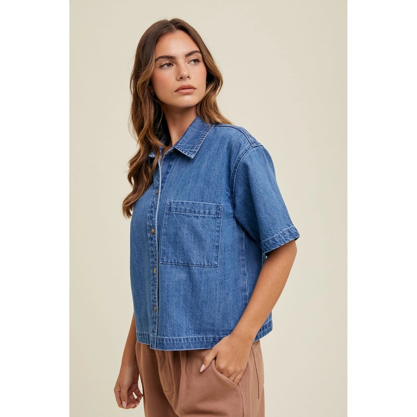 Wren Denim Top